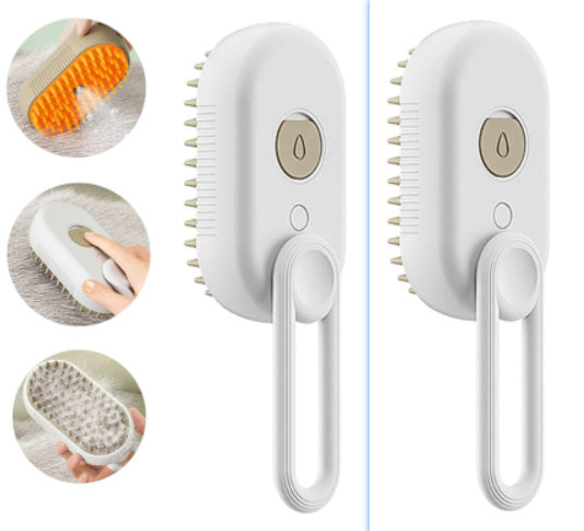 3-in-1 steam pet brush for cats and dogs