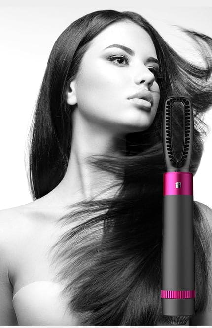 💇‍♀️ Professional 5-in-1 Hair Dryer Brush – Dryer, Straightener & Curler - Veluna