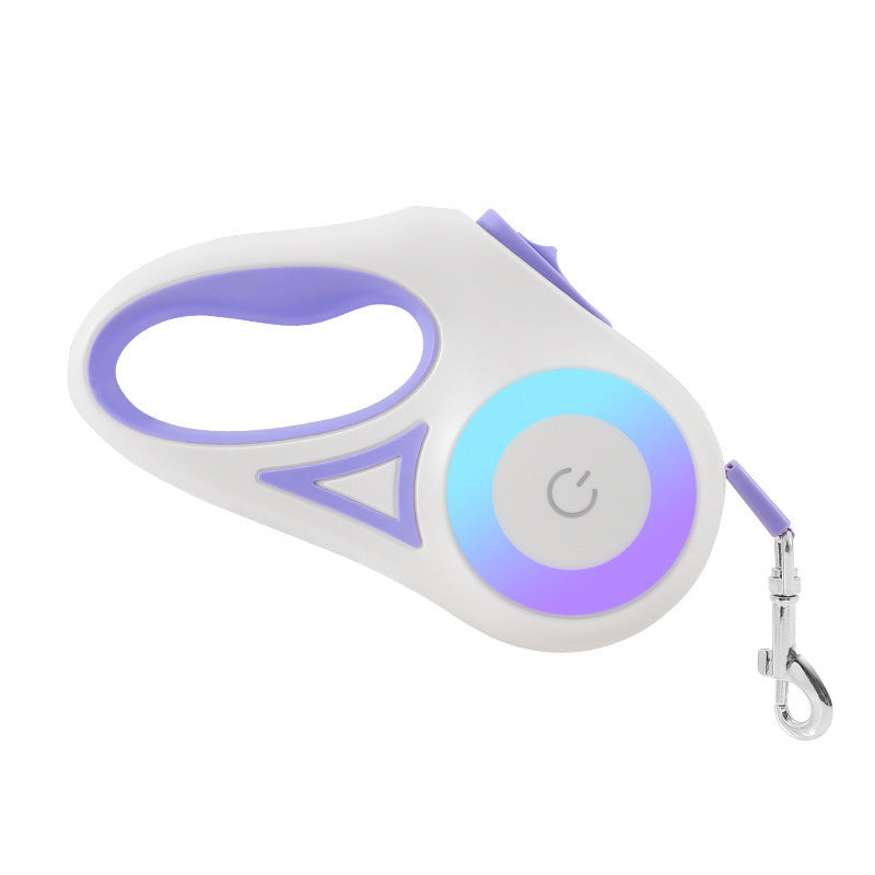 Retractable pet leash with automatic one-button brake