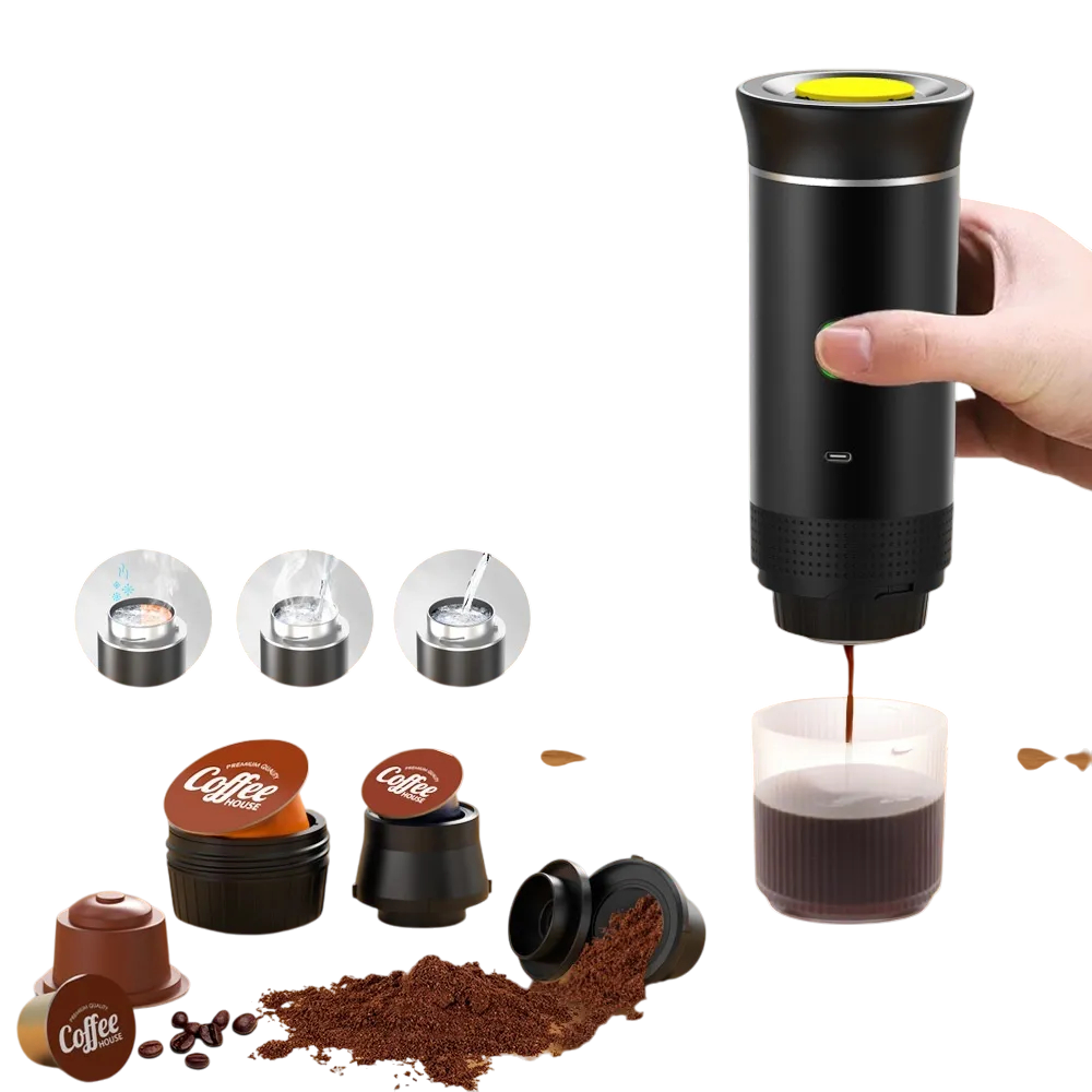Veluna 3-in-1 Portable Espresso Maker – Fast Living Coffee