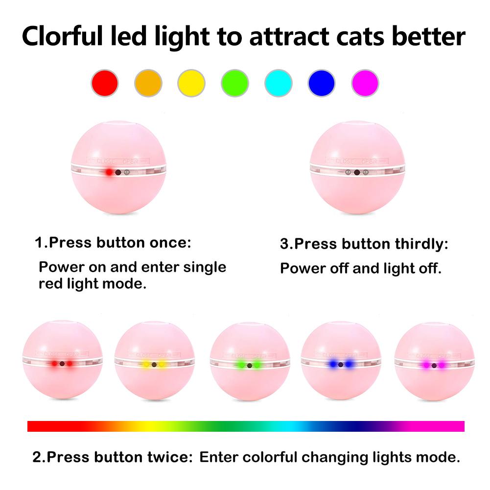 Interactive pet toy ball for cats and small dogs