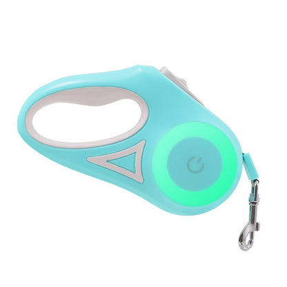 Retractable pet leash with automatic one-button brake