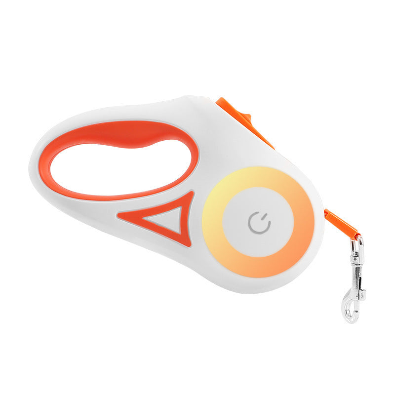Retractable pet leash with automatic one-button brake