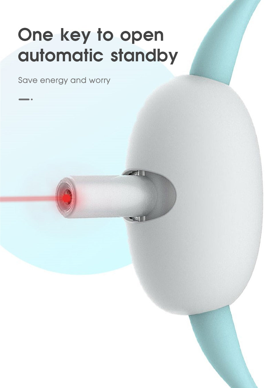 Automatic smart laser cat toy collar for interactive play