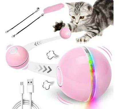 Interactive pet toy ball for cats and small dogs