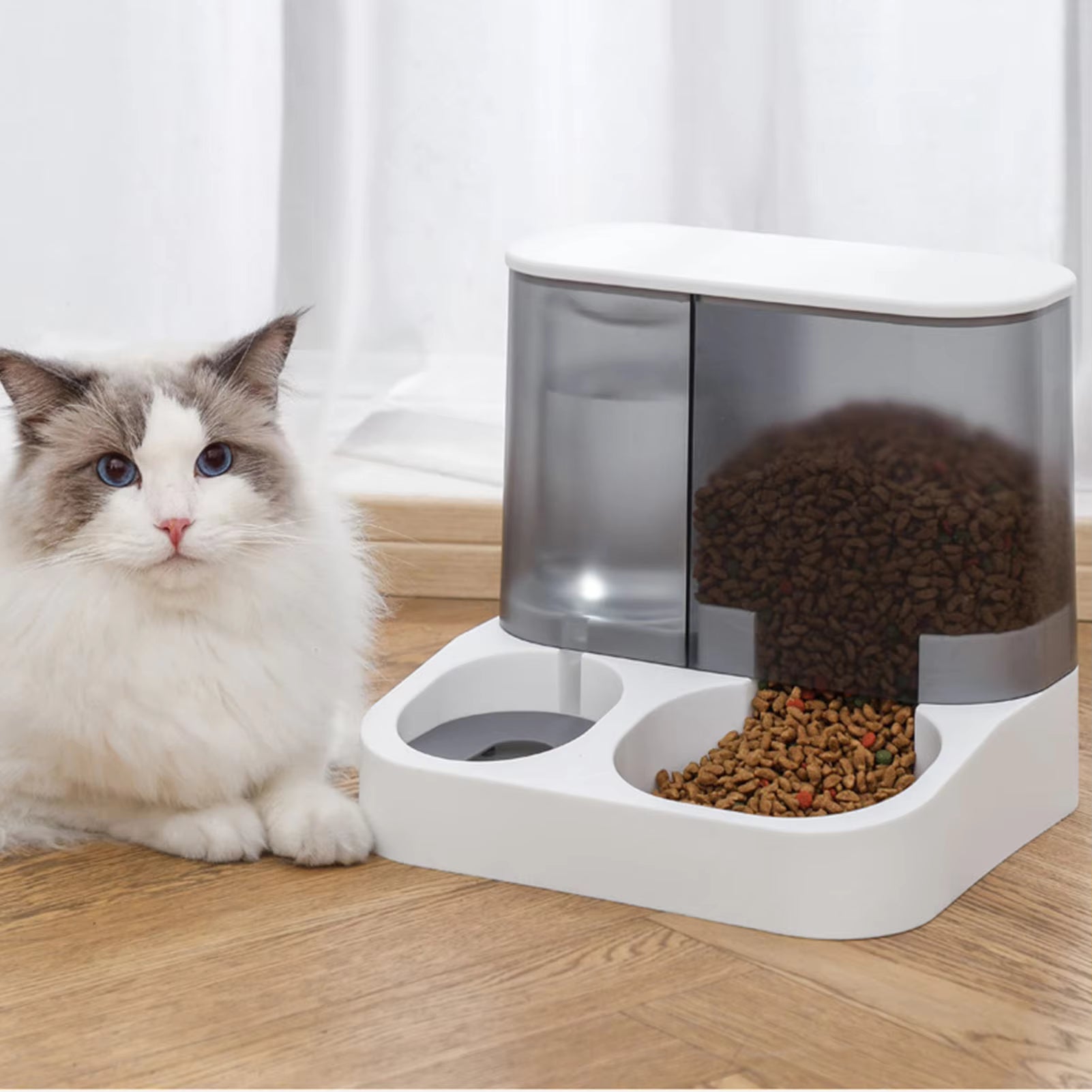 Easy-to-clean automatic pet feeder bowl