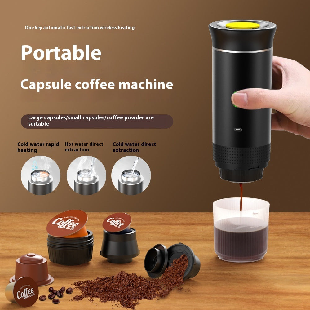 ☕ 3-in-1 Portable Espresso Machine – Coffee Grinder & Capsule Maker - Veluna