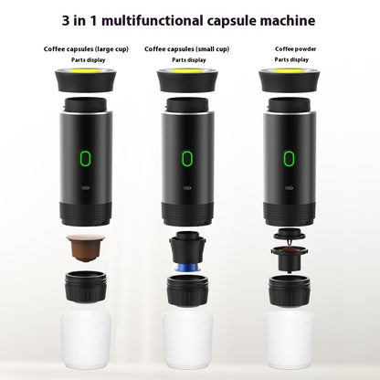 ☕ 3-in-1 Portable Espresso Machine – Coffee Grinder & Capsule Maker - Veluna