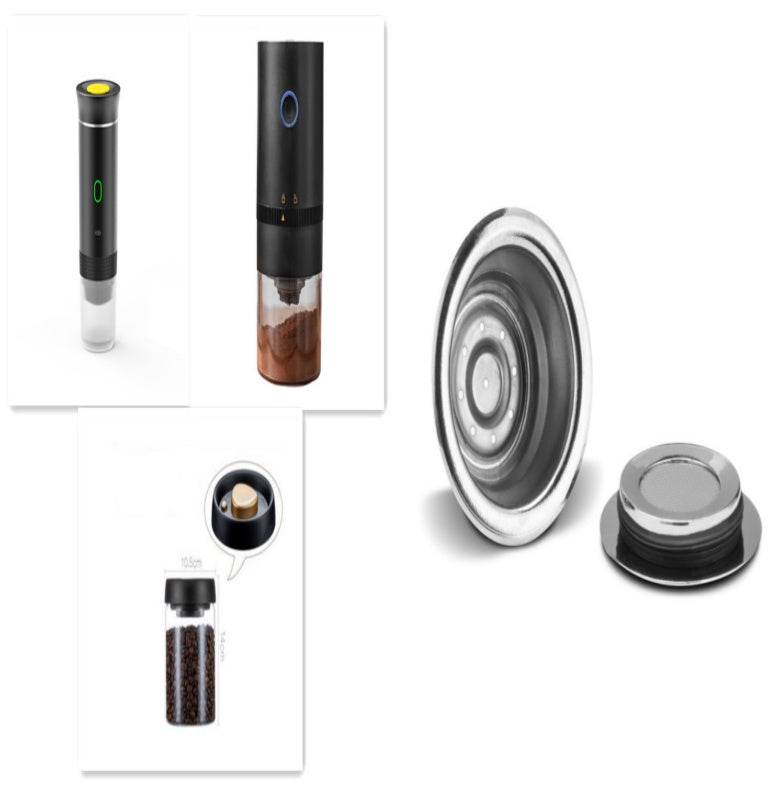 ☕ 3-in-1 Portable Espresso Machine – Coffee Grinder & Capsule Maker - Veluna