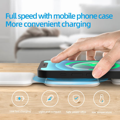 ⚡ 3-in-1 Magnetic Foldable Wireless Charger – Fast Charging Station - Veluna
