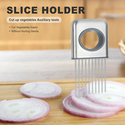 Veluna Onion Holder Slicer – Stainless Steel Cutter - Veluna