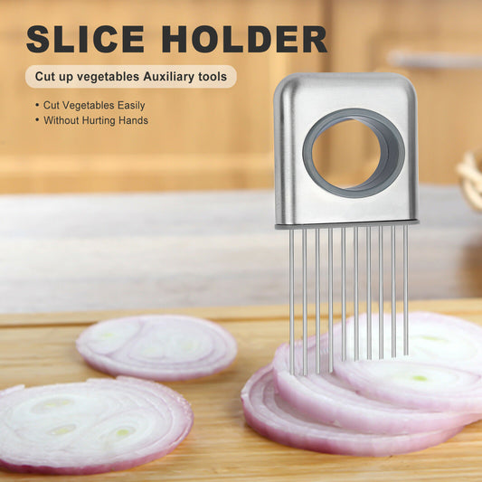 Veluna Onion Holder Slicer – Stainless Steel Cutter - Veluna