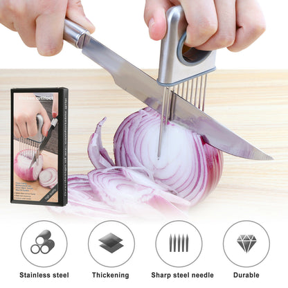 Veluna Onion Holder Slicer – Stainless Steel Cutter - Veluna