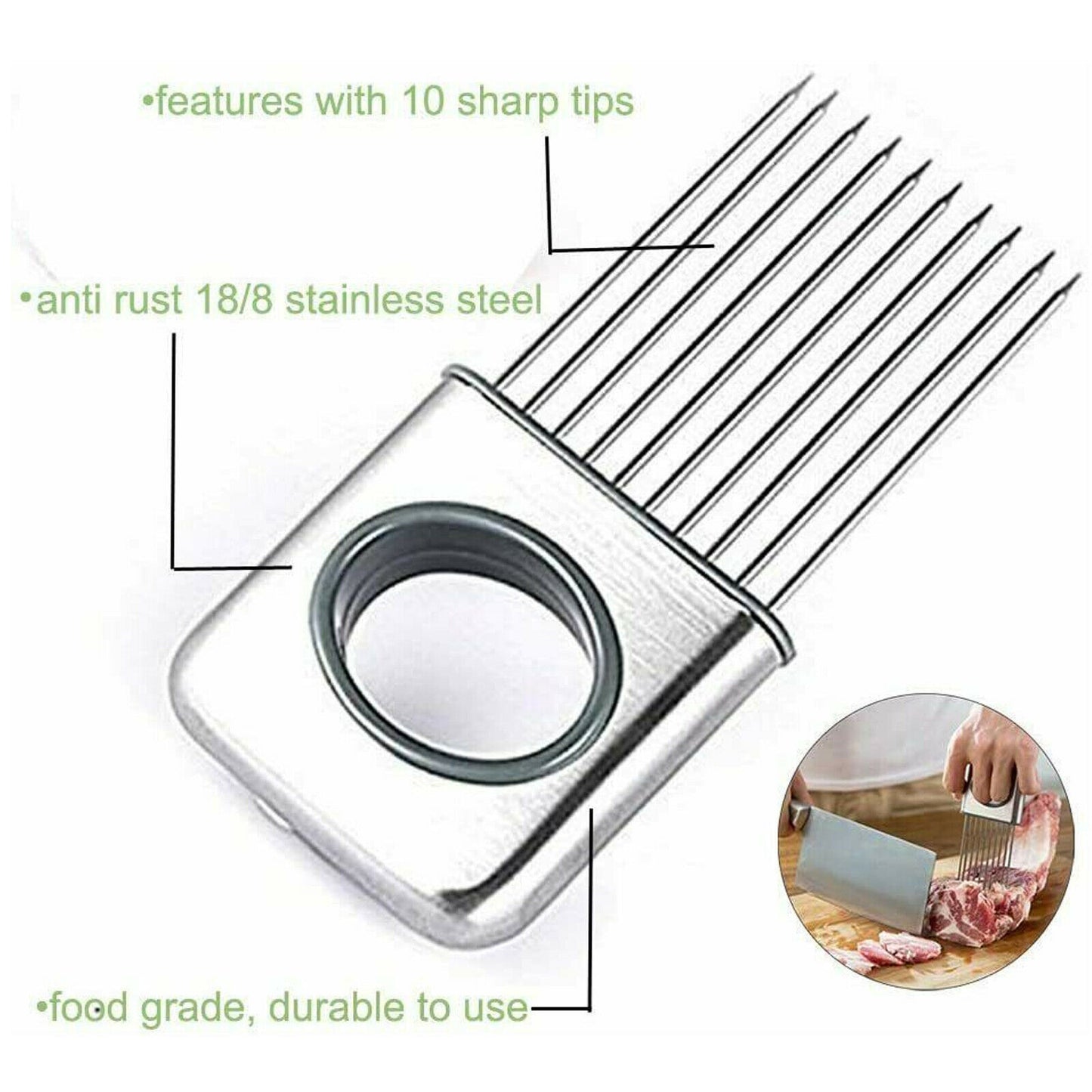 Veluna Onion Holder Slicer – Stainless Steel Cutter - Veluna