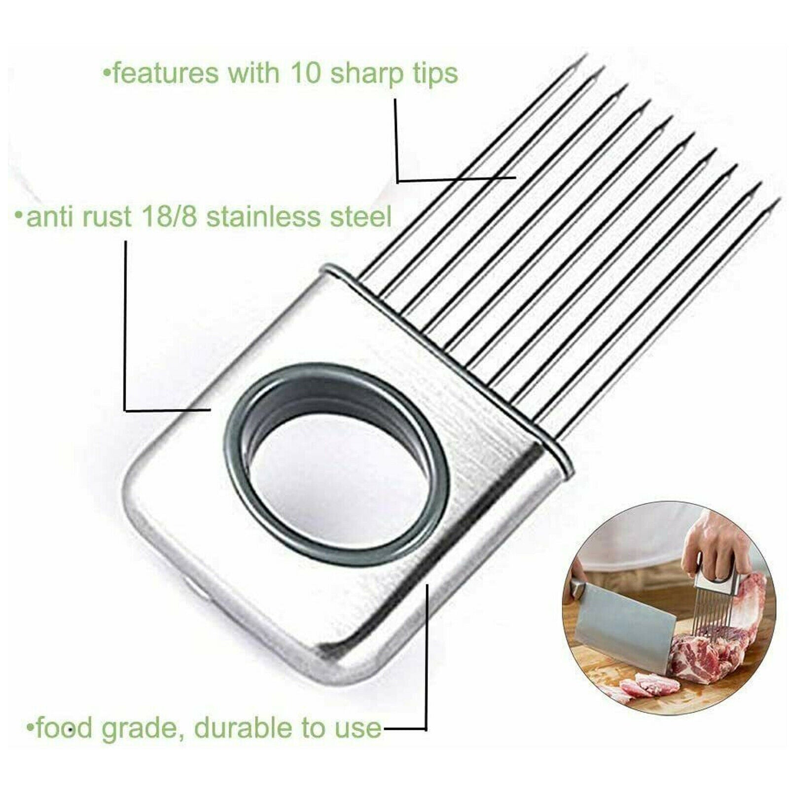 Veluna Onion Holder Slicer – Stainless Steel Cutter - Veluna
