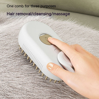 3-in-1 steam pet brush for cats and dogs