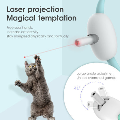 Automatic smart laser cat toy collar for interactive play