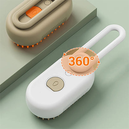 3-in-1 steam pet brush for cats and dogs
