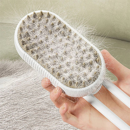 3-in-1 steam pet brush for cats and dogs